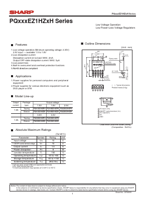 PQ018EZ1HZZH Datasheet PDF Sharp Electronics