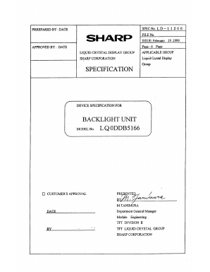 LQ0DDB5166 Datasheet PDF Sharp Electronics