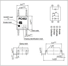 PC452 Datasheet PDF Sharp Electronics
