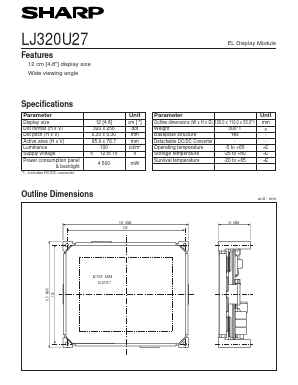 LJ320U27 Datasheet PDF Sharp Electronics