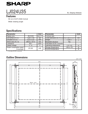 LJ024U35 Datasheet PDF Sharp Electronics