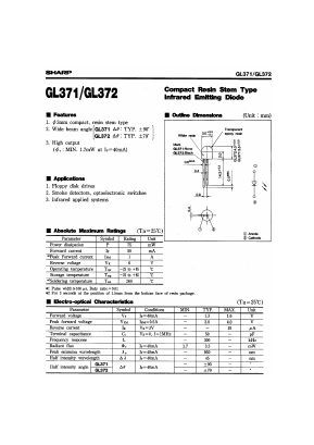 GL371 Datasheet PDF Sharp Electronics