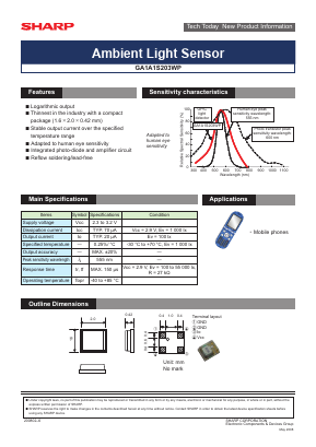 GA1A1S203WP Datasheet PDF Sharp Electronics