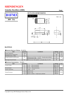 D1FM3 Datasheet PDF Shindengen