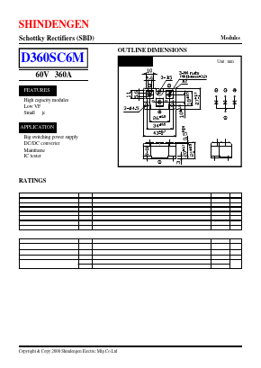 D360SC6M Datasheet PDF Shindengen