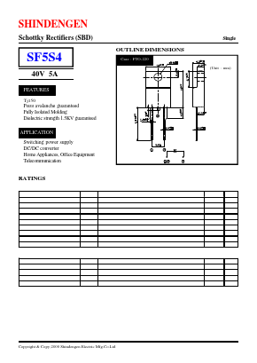 SF5S4 Datasheet PDF Shindengen