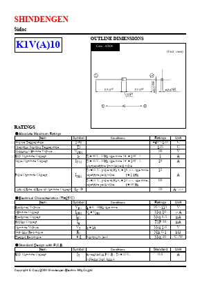 K1V12 Datasheet PDF Shindengen