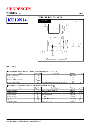 KU10N14 Datasheet PDF Shindengen
