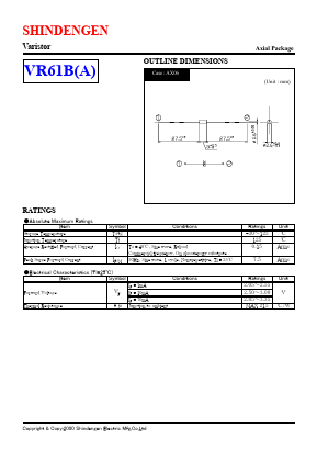 VR61B Datasheet PDF Shindengen