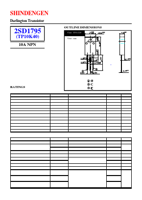 2SD1795 Datasheet PDF Shindengen