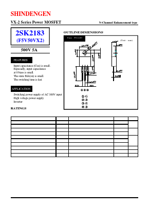 2SK2183 Datasheet PDF Shindengen