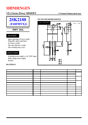 2SK2188 Datasheet PDF Shindengen