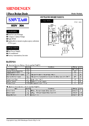 S30VTA60 Datasheet PDF Shindengen