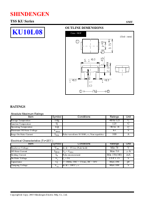 KU10L08 Datasheet PDF Shindengen