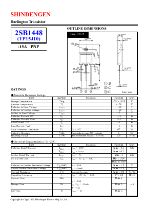 TP15J10 Datasheet PDF Shindengen