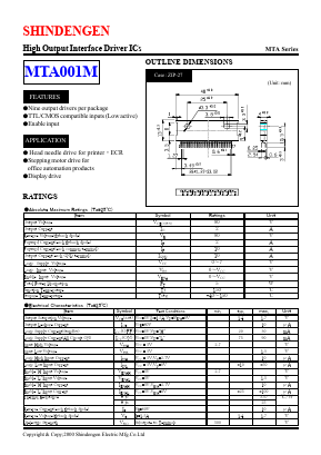 MTA001M Datasheet PDF Shindengen