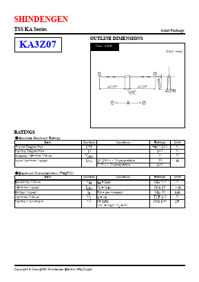 KA3Z07 Datasheet PDF Shindengen