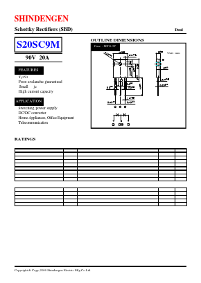 S20SC9M Datasheet PDF Shindengen