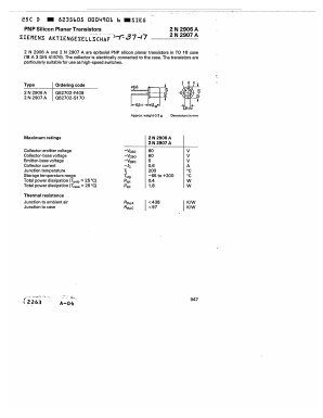 2N20907A Datasheet PDF Siemens AG