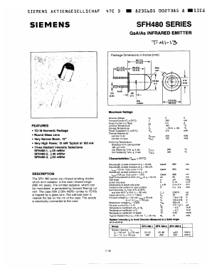 SFH480-3 Datasheet PDF Siemens AG
