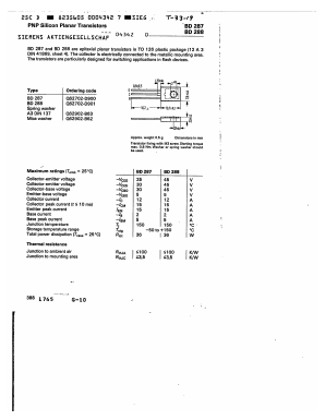 BD288 Datasheet PDF Siemens AG