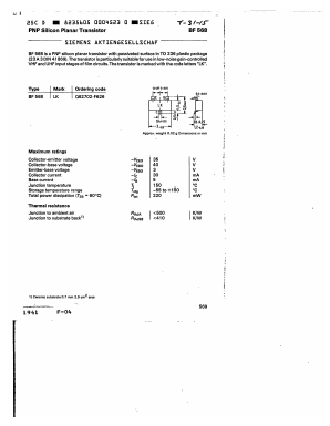 BF568 Datasheet PDF Siemens AG