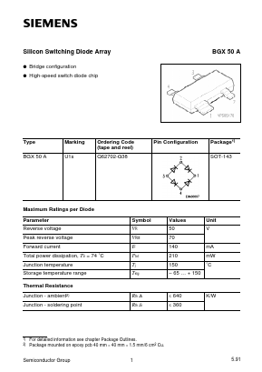BGX50A Datasheet PDF Siemens AG