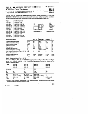 BSX46-6 Datasheet PDF Siemens AG