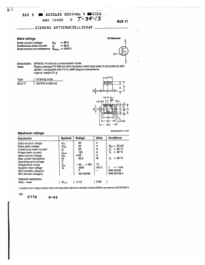 C67078-A1600-A2 Datasheet PDF Siemens AG