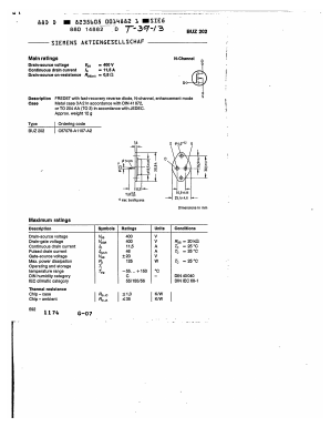 BUZ202 Datasheet PDF Siemens AG