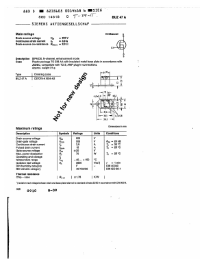 BUZ47A Datasheet PDF Siemens AG