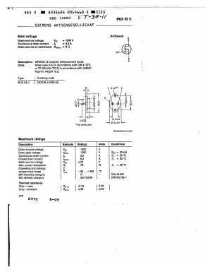 BUZ53 Datasheet PDF Siemens AG