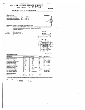 BUZ58 Datasheet PDF Siemens AG