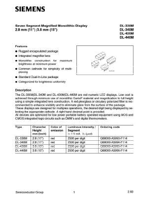 Q68000-A5993-F114 Datasheet PDF Siemens AG