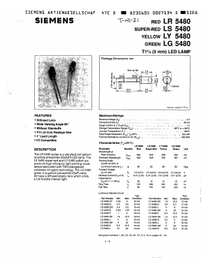LG5480-JM Datasheet PDF Siemens AG