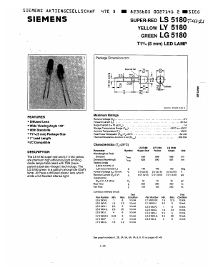 LY5180-G Datasheet PDF Siemens AG