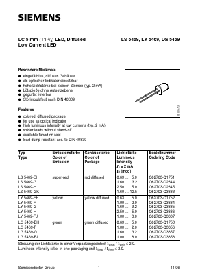 LG5469 Datasheet PDF Siemens AG