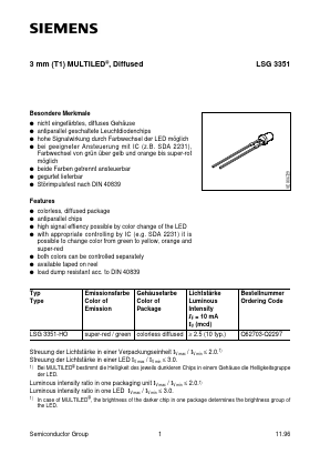 LSG3351 Datasheet PDF Siemens AG