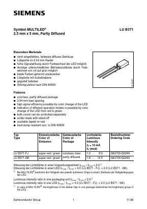 LUB371-FJ Datasheet PDF Siemens AG
