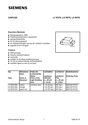 LOR976 Datasheet PDF Siemens AG