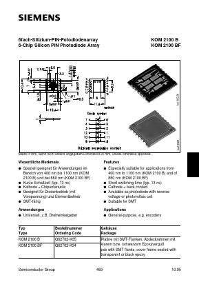 KOM2100B Datasheet PDF Siemens AG