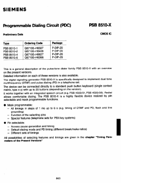 PSB8510-1 Datasheet PDF Siemens AG