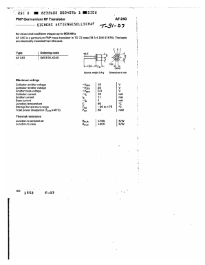 AF240 Datasheet PDF Siemens AG