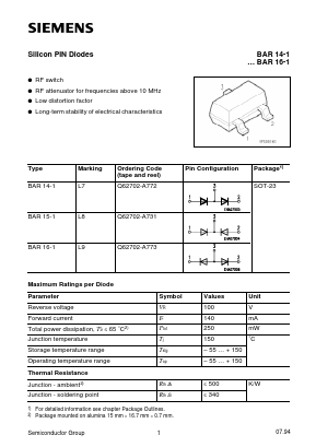 Q62702-A772 Datasheet PDF Siemens AG