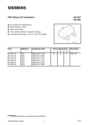 Q62702-C1692 Datasheet PDF Siemens AG