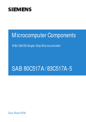 SAB-83C517A-5 Datasheet PDF Siemens AG