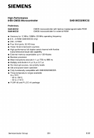 SAB80C52 Datasheet PDF Siemens AG