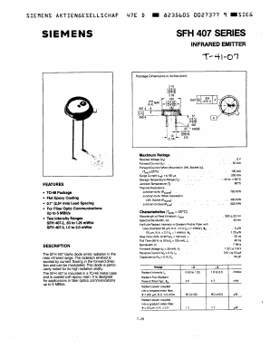 SFH407 Datasheet PDF Siemens AG
