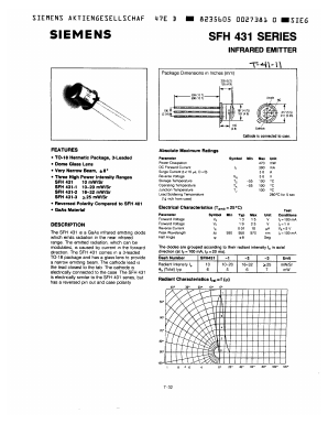 SFH431 Datasheet PDF Siemens AG