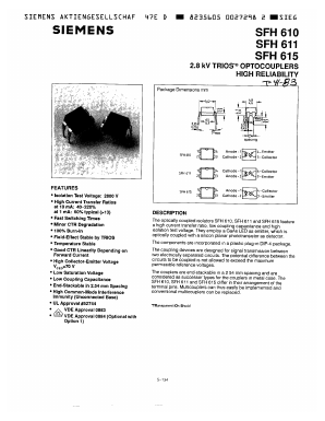 SFH615-2 Datasheet PDF Siemens AG